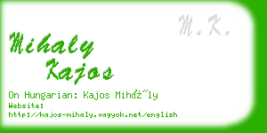 mihaly kajos business card